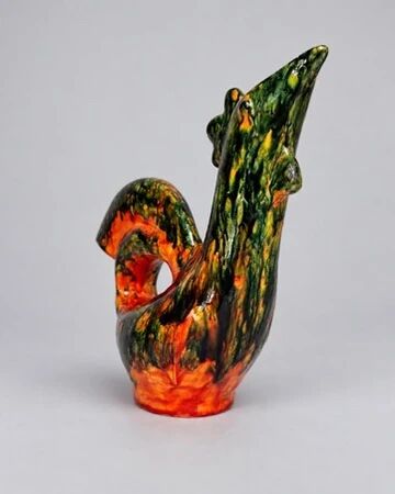 Agnès Bonnet, Escalas ceramics, zoomorphic jug, rooster circa 1960