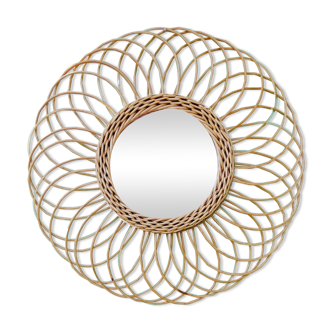Rattan mirror 57cm
