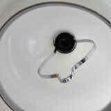 White opaline hanging lamp from the 1960s