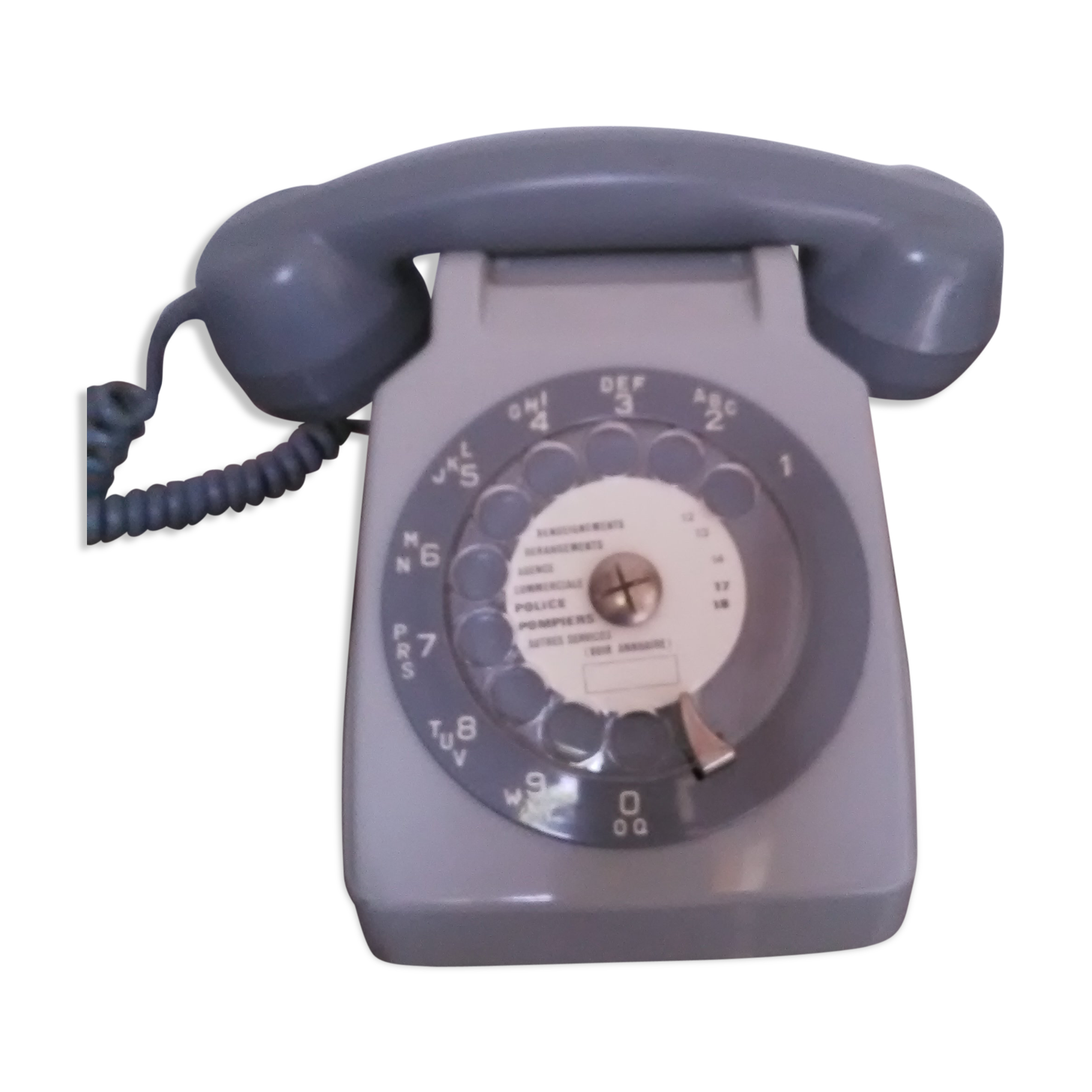 Vintage grey dial phone