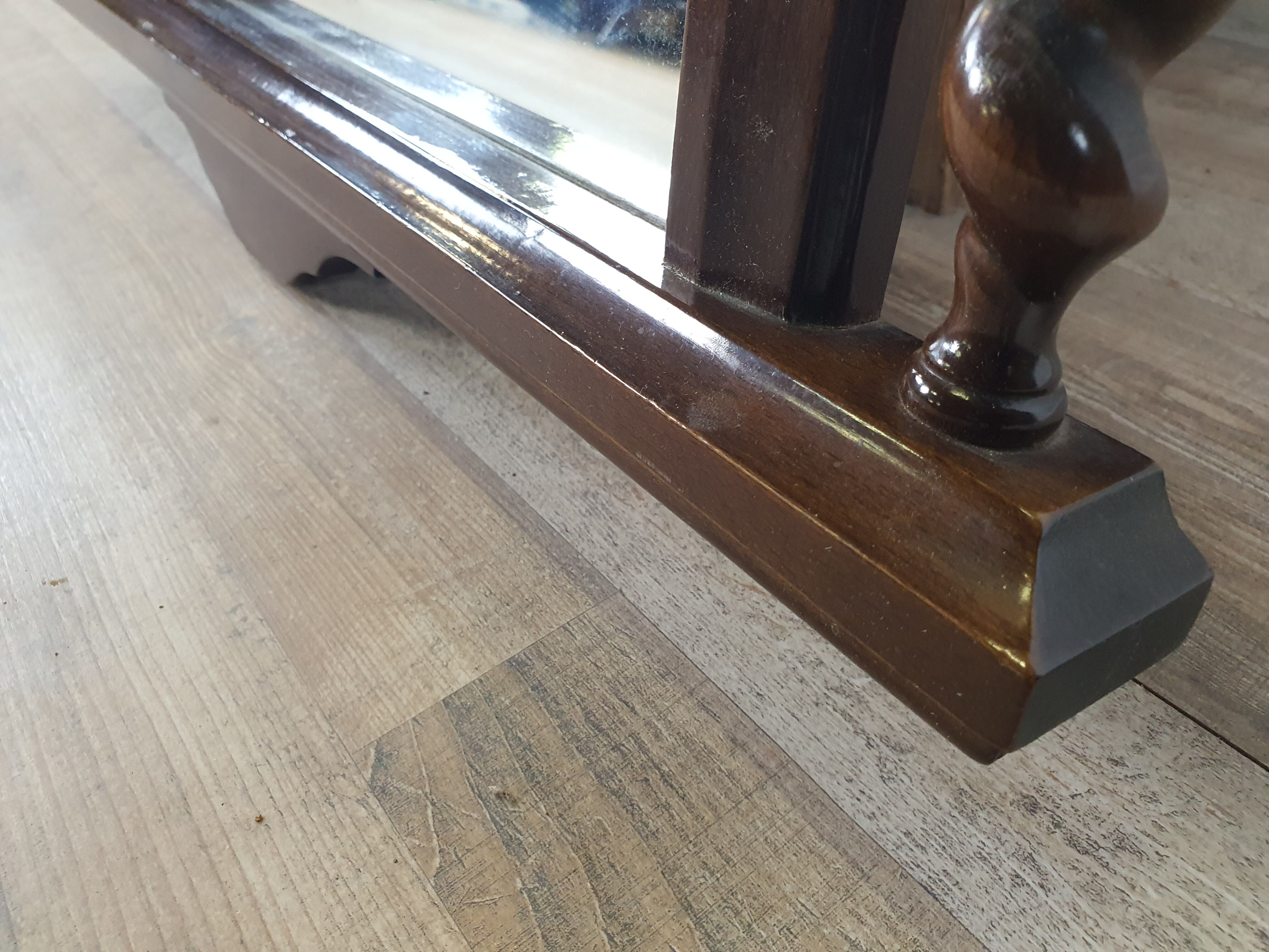 Vintage turned mirror from 80s