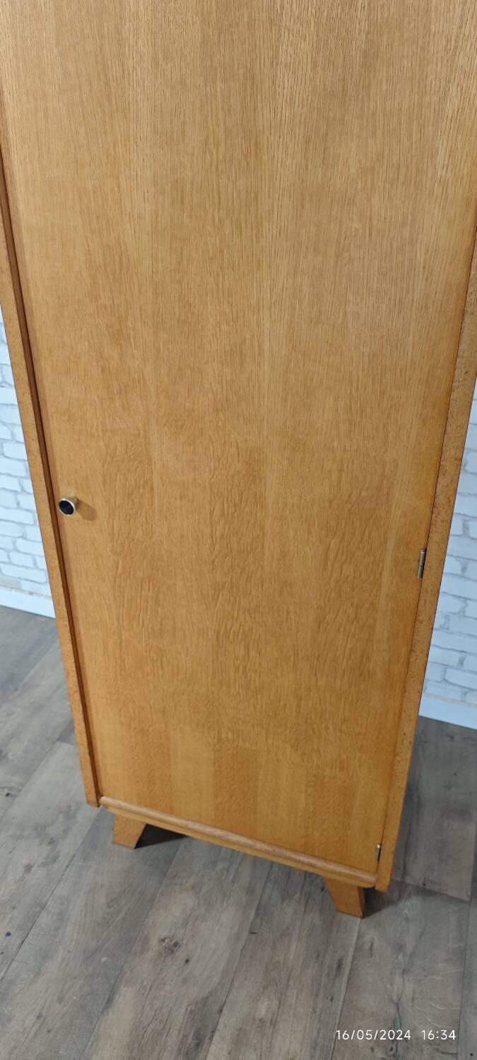 Vintage oak veneered wardrobe 1960