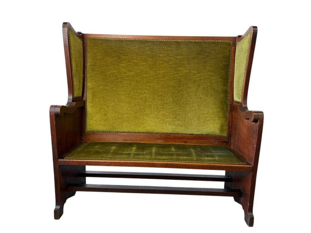 Antique wooden green bench / bench