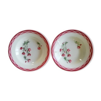Assiettes creuses Digoin Sarreguemines