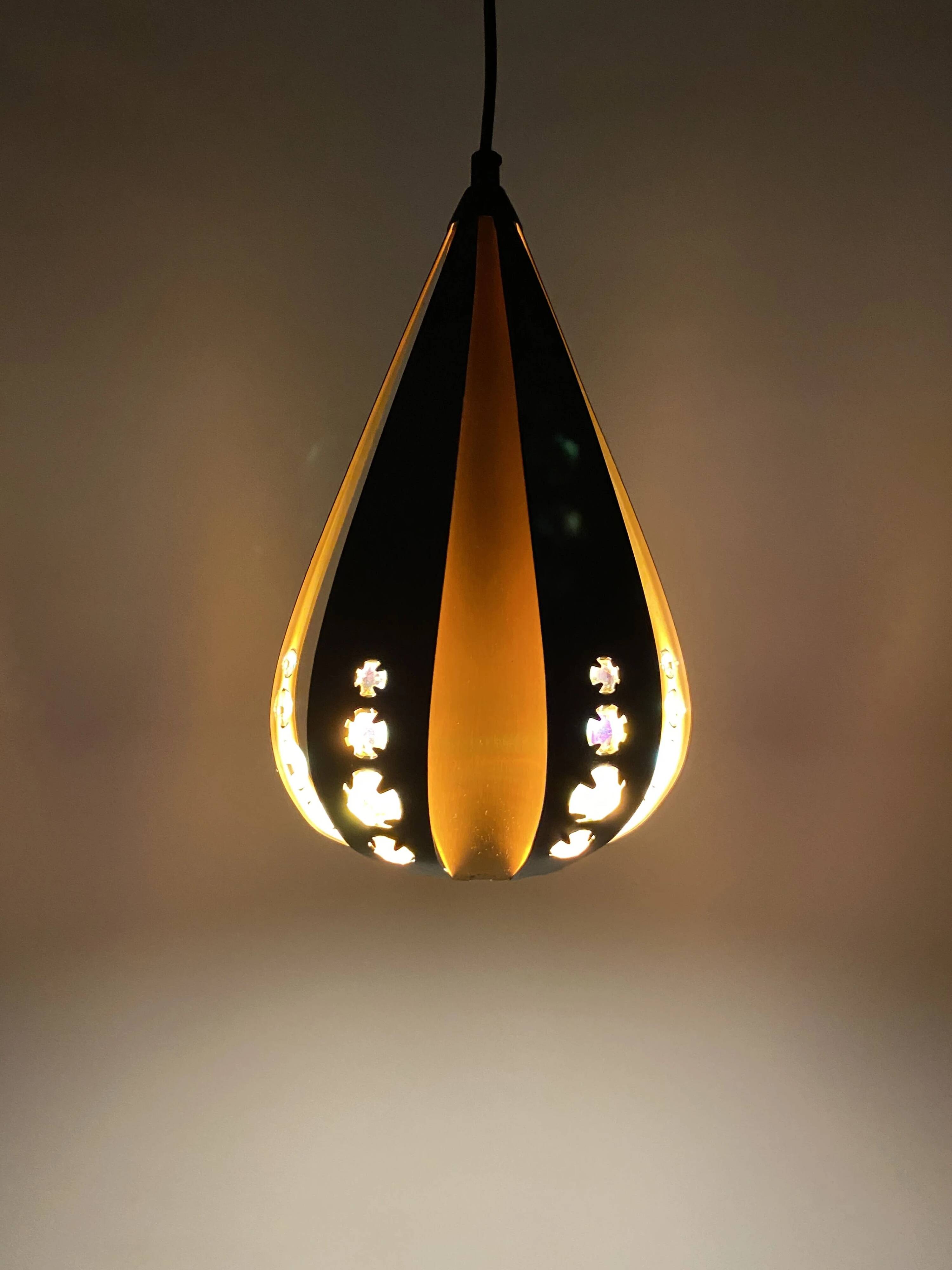 Set de 3 suspensions goutte par Werner Schou pour Coronell Electrical Danemark 1960