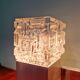 Pair of brushed aluminum and crystal wall lights, 1970s