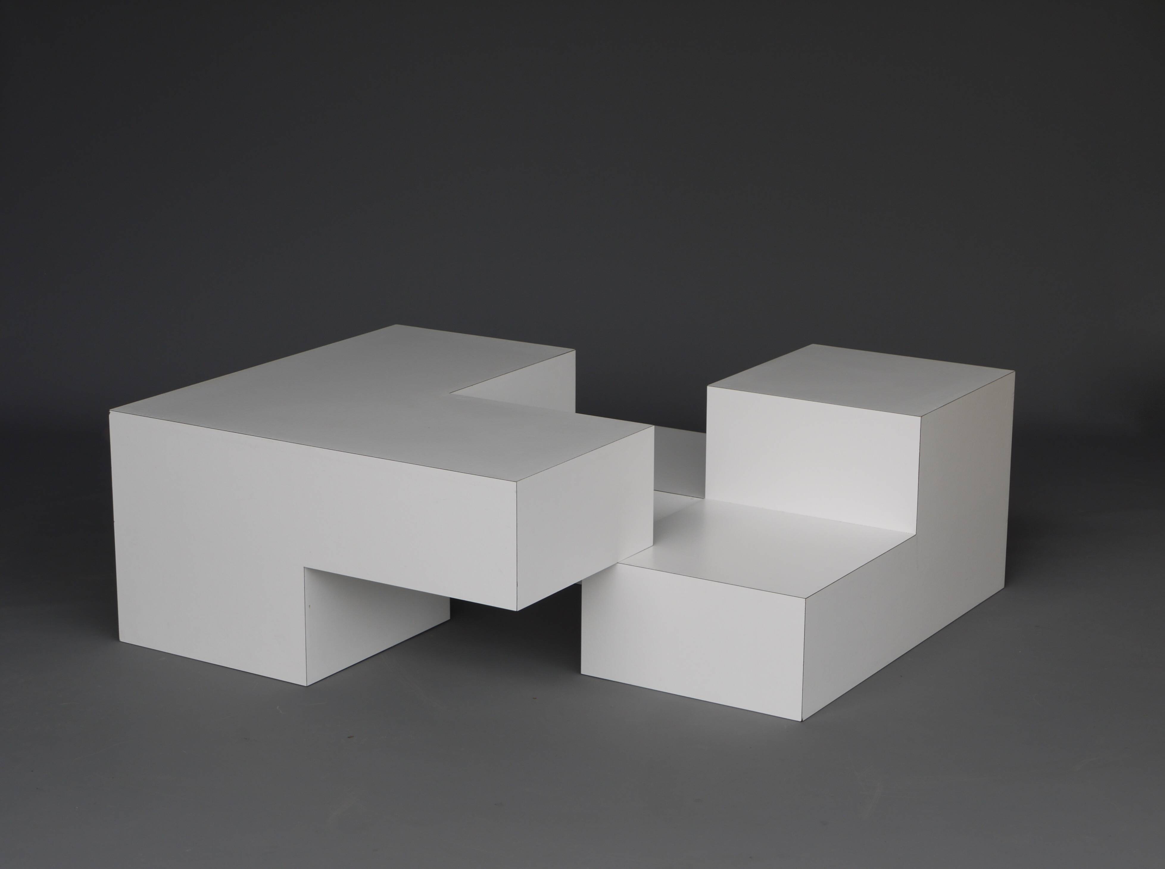Table basse sculpturale minimaliste, années 1980
