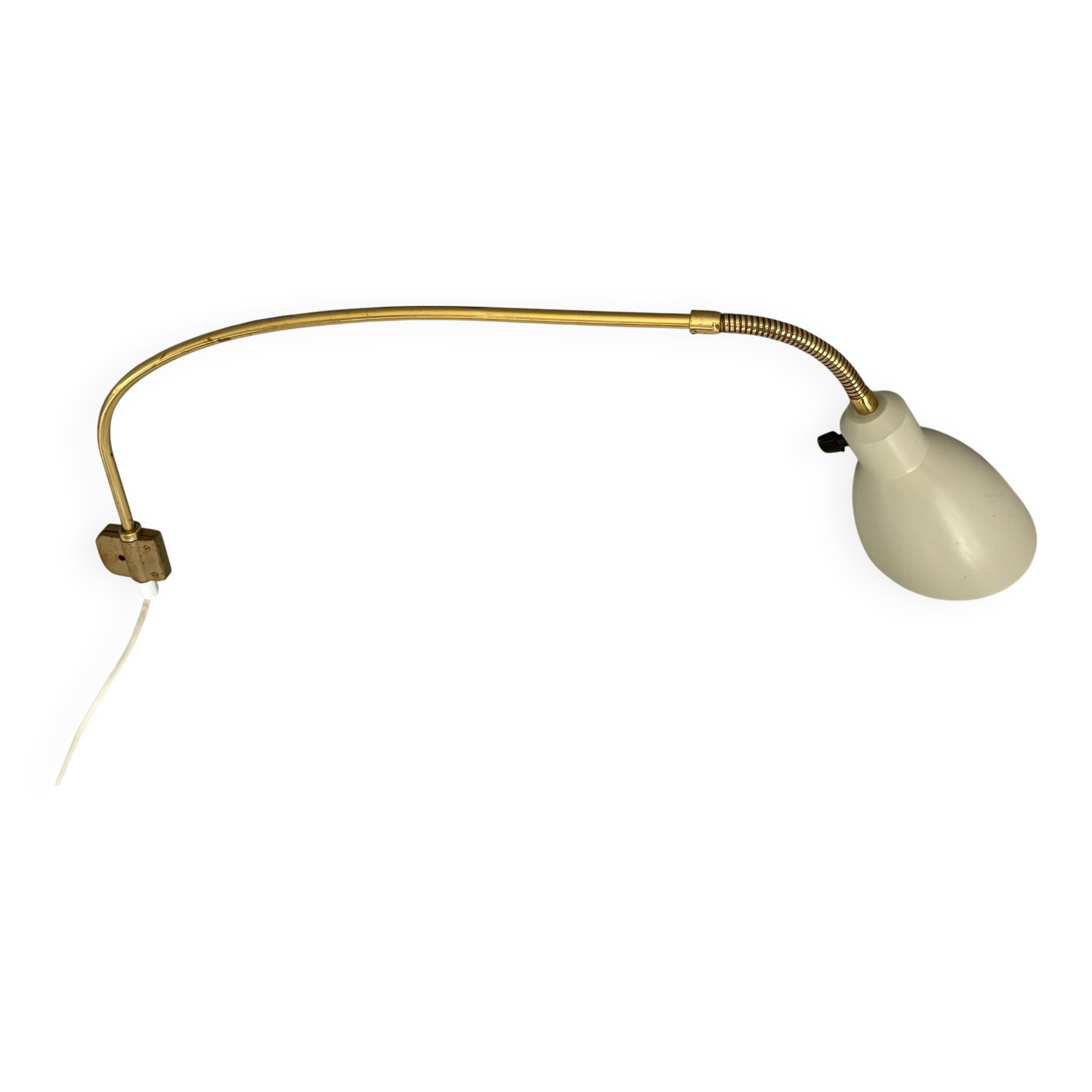 articulated brass wall light - Sweden 1960s