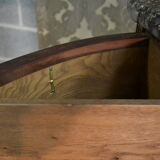 Louis XVI-style half-moon mahogany chest of drawers