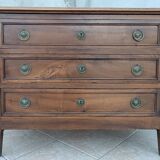 Louis XVI chest of drawers in walnut, 19th century