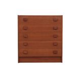 Commode en teck, design danois, années 70, production : Danemark
