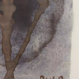 Abstract painting rulo 1966 mixed media paper frame