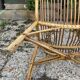 Set of 3 vintage rattan armchairs