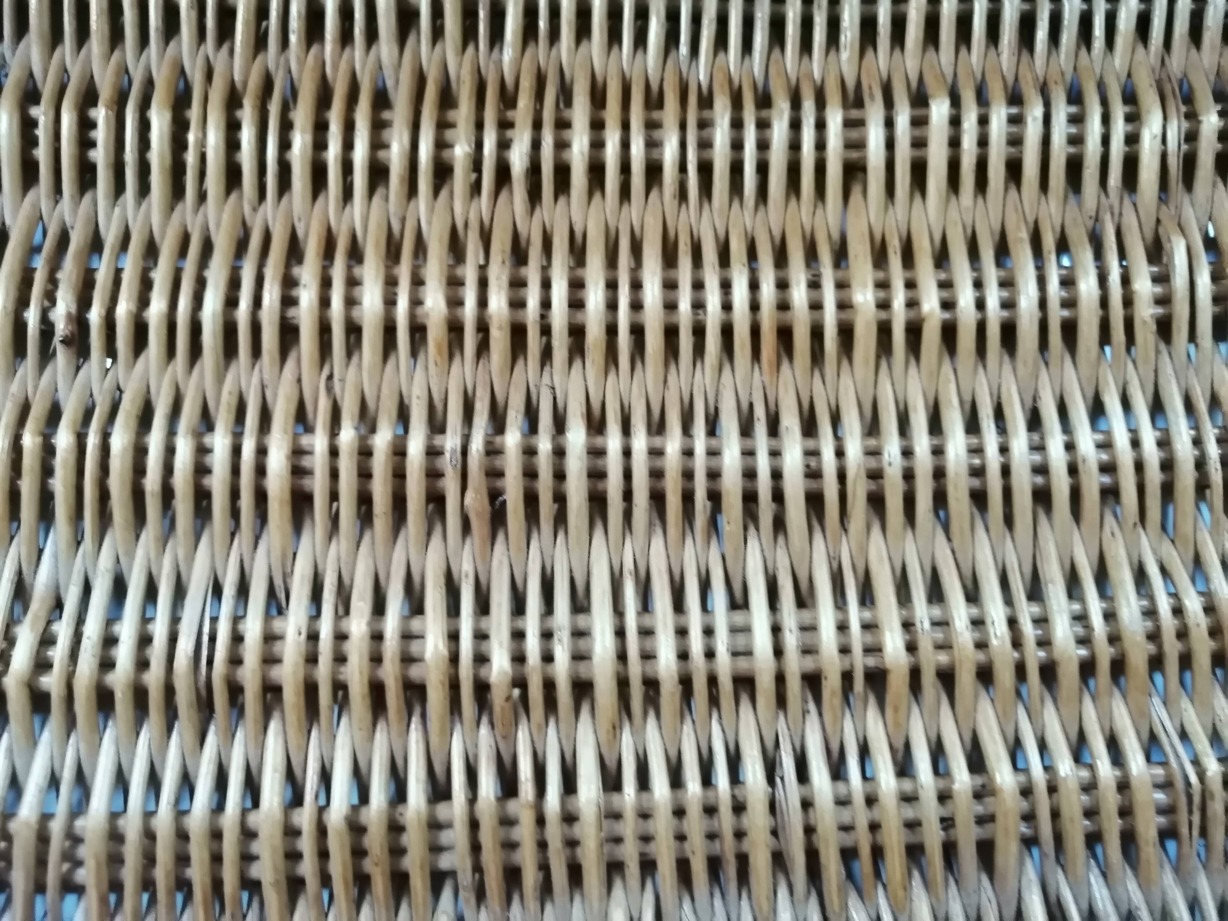 Vintage braided wicker platter