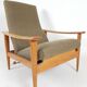 Fauteuil Danois Vintage Ajustable | fauteuil relax vert