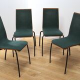 Suite de 4 chaises de salle à manger design
