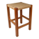 Vintage wooden stool with woven seat – 1960s/70s