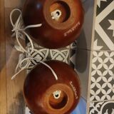 Wooden ball lamp base made in Italy