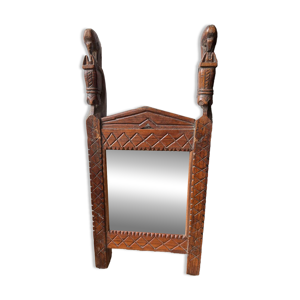 miroir bois massif sculpté