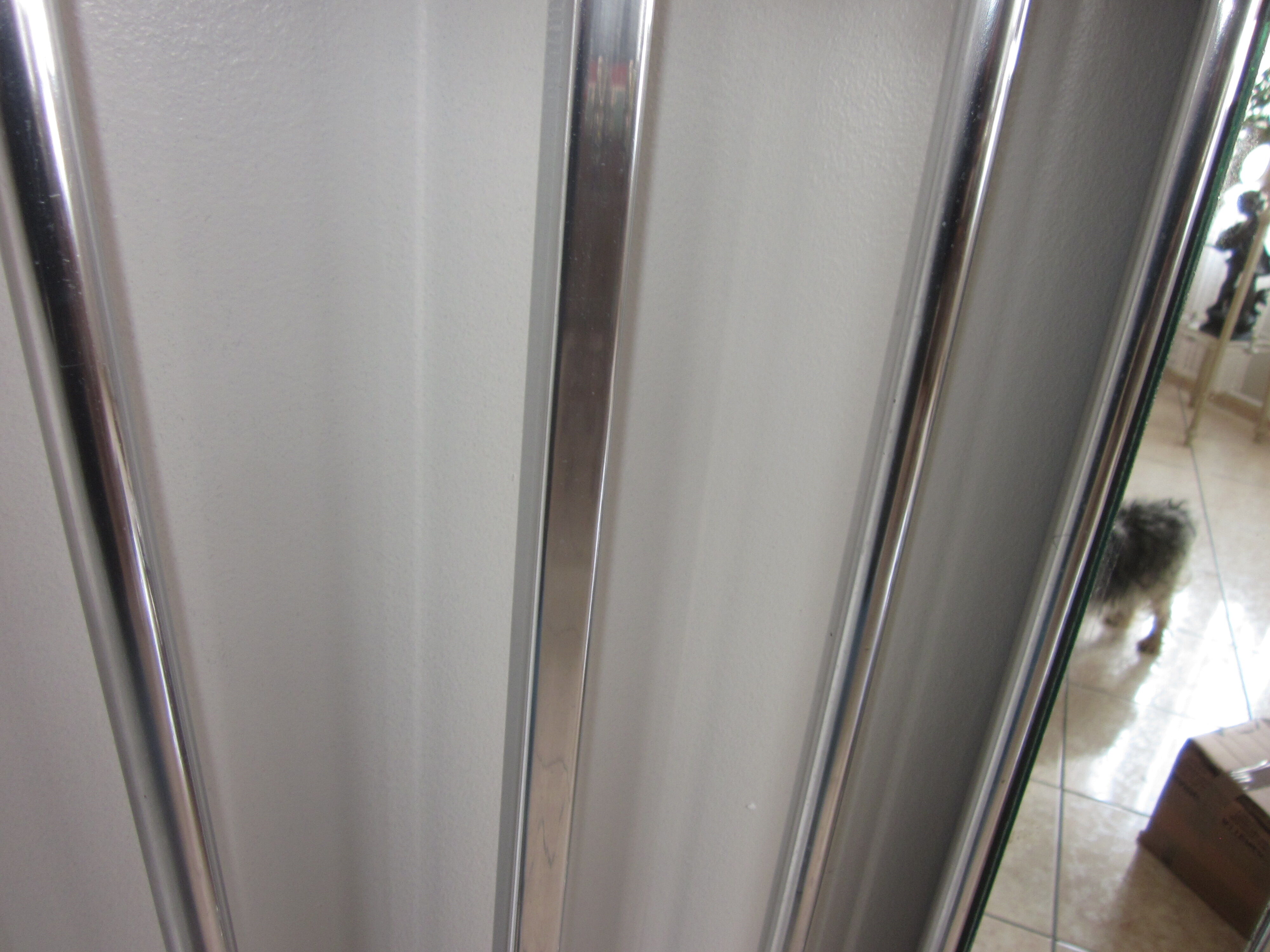 Aluminum coat rack from the 1950s