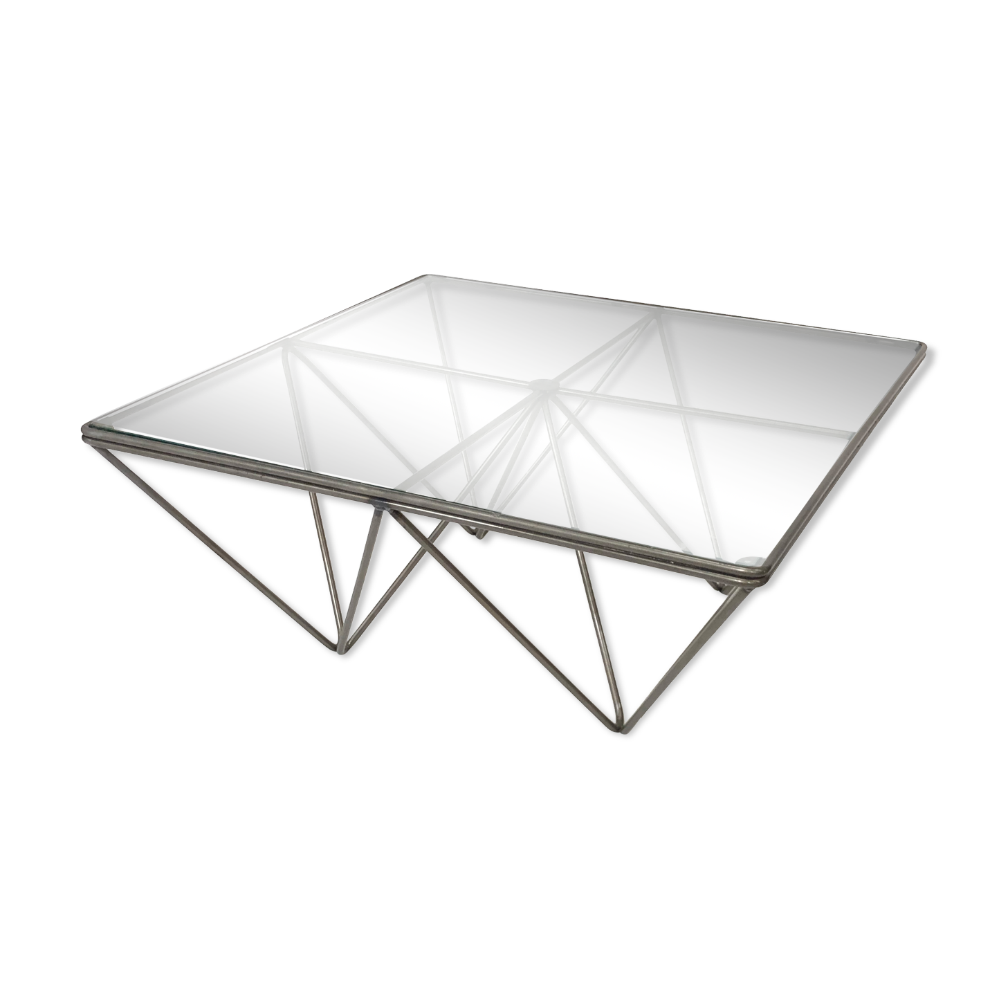 Vintage coffee table in steel wire years 60/70