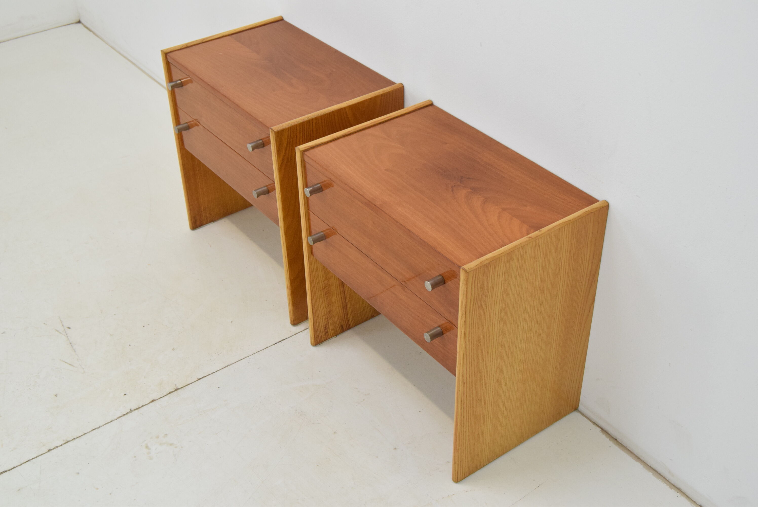 Pair of mid-century Bedside Tables,Bucovice,1970's.