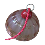 Baladeuse lampe abat jour en verre rose unique ancien vintage