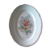 Plat ovale très beau motif Digoin Sarreguemines Lorraine
