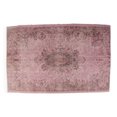 Tapis vintage Oushak rose de décoration intérieure sku 2530