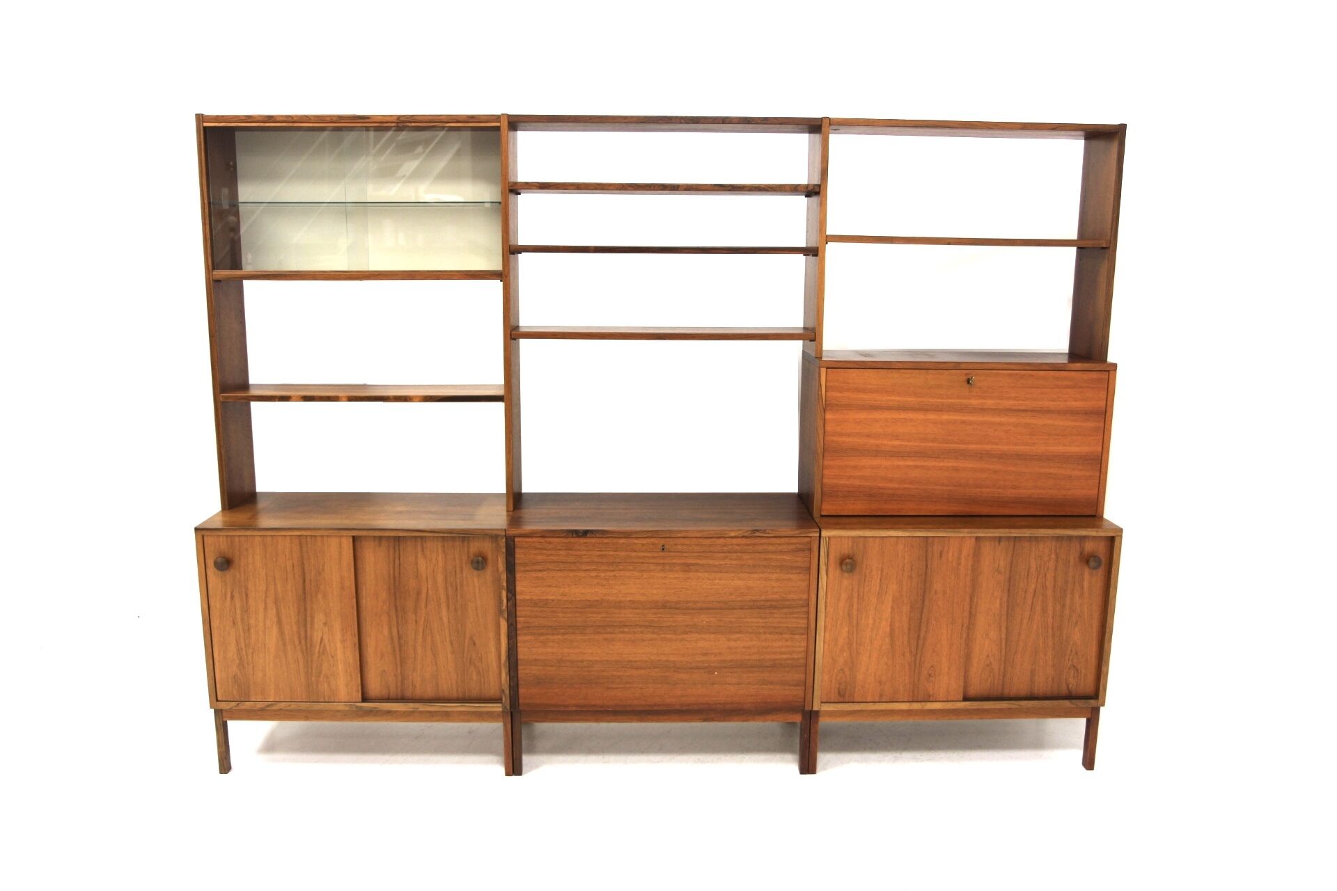 Scandinavian triple bookcase "Domi Record", Troeds, Bjärnum, Sweden, 1960