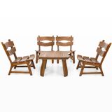 Set of 4 lounge chairs and coffee table by Dittmann & Co for AWA, The Netherlands 1960s