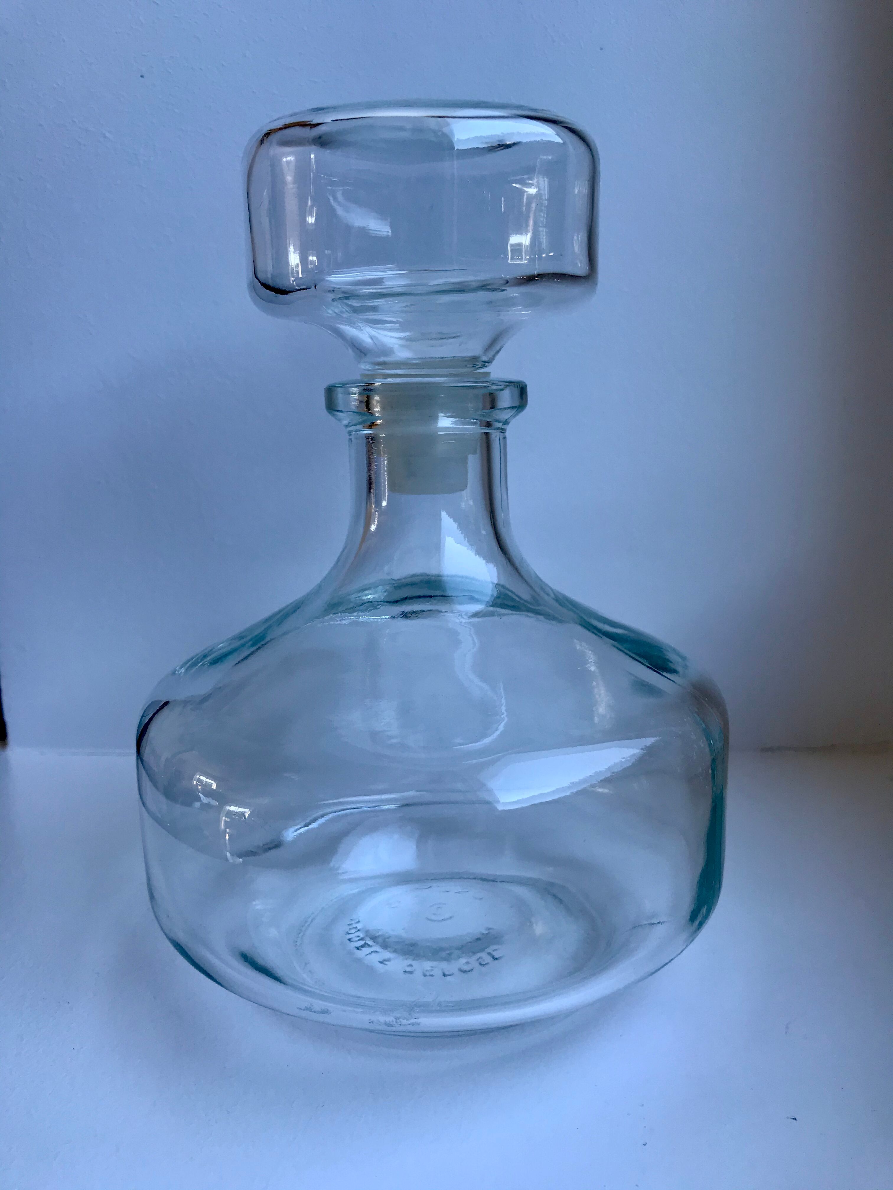 Glass wine decanter 70s