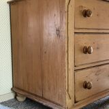 Commode anglaise ancienne en bois de pin