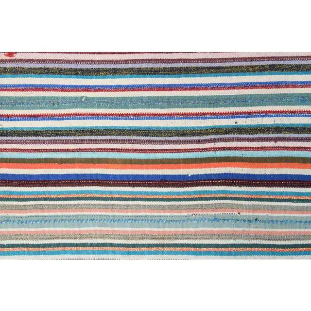 1970s Vintage Turkish Oushak Handmade Wool & Cotton White Rug 146x261