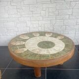 Ceramic coffee table signed Barrois Barrois (Vallauris)
