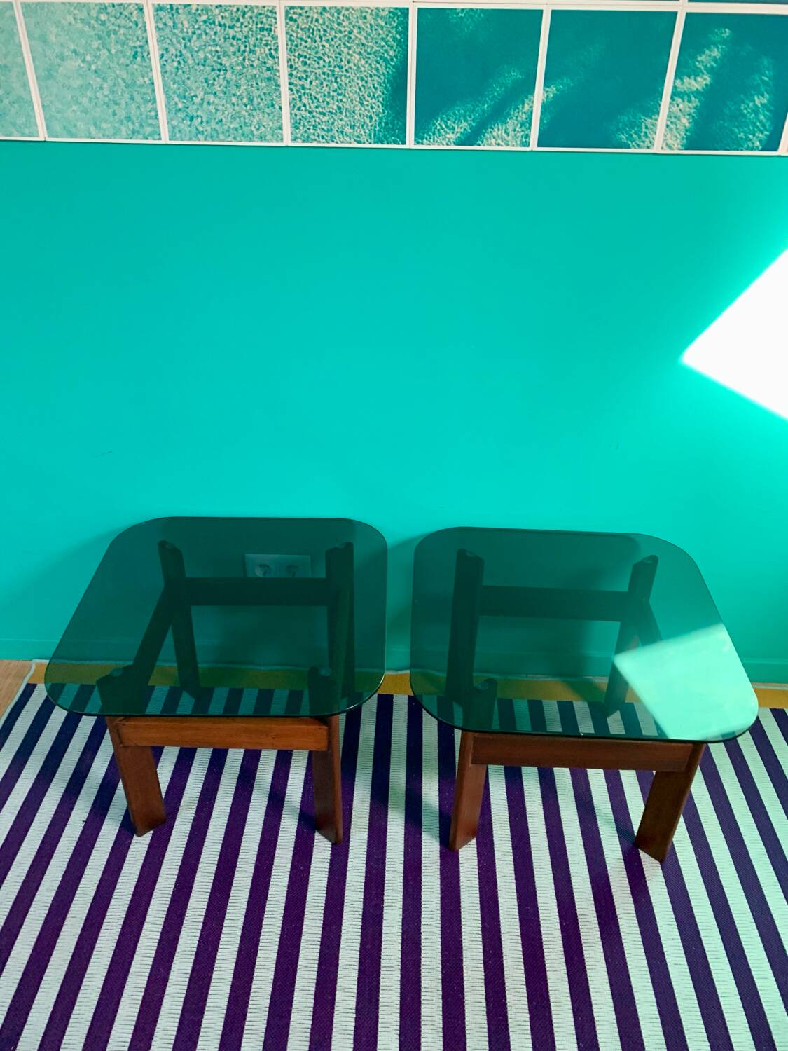 Pair of vintage coffee tables - Scandinavian