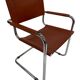 Set of 4 Bauhaus cantilever chairs cognac leather and chrome Design