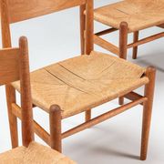 Hans Wegner model CH36 dining chairs in oak Carl Hansen & Son Denmark 1970