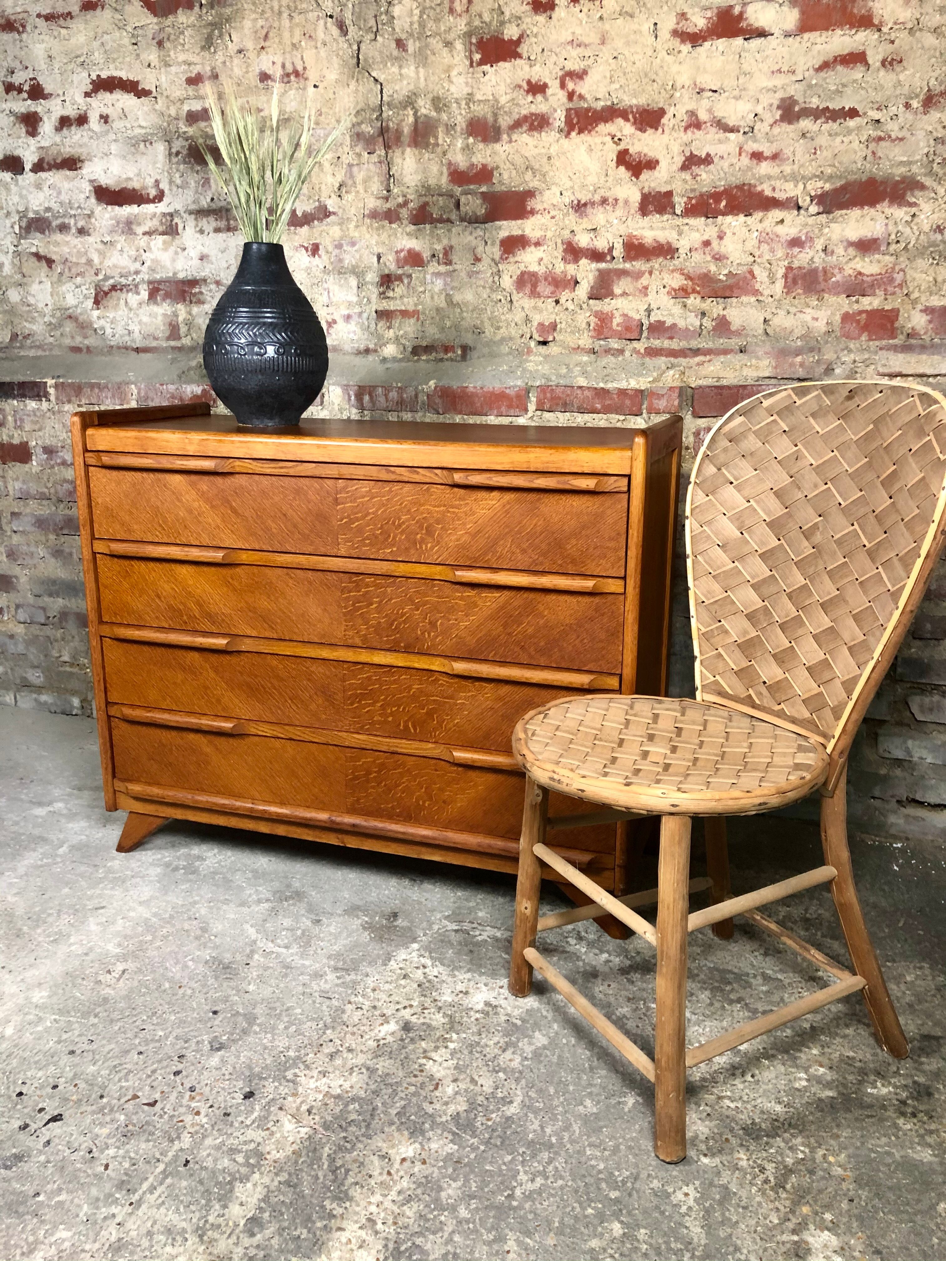Commode scandinave vintage en teck et placage