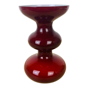 Vase Holmegaard verre rouge et