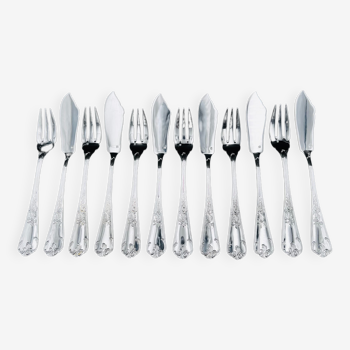 Silver metal fish cutlery from Maison Richard