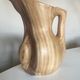 Ceramic vase mid century Grandjean in Vallauris faux bois 1960