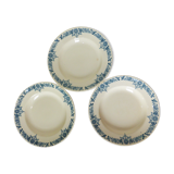 3 vintage Longchamp ironstone soup plates, Christiane model 220511