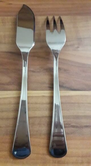 Guy Degrenne 12-covered stainless steel fish cutlery set