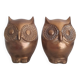 Pair of large brass owl bookends