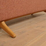 Vintage sofa | 3-seater | ML-90 | pink | reupholstered