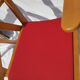 Pair of wooden armchairs and skaï foot compass of the 50s