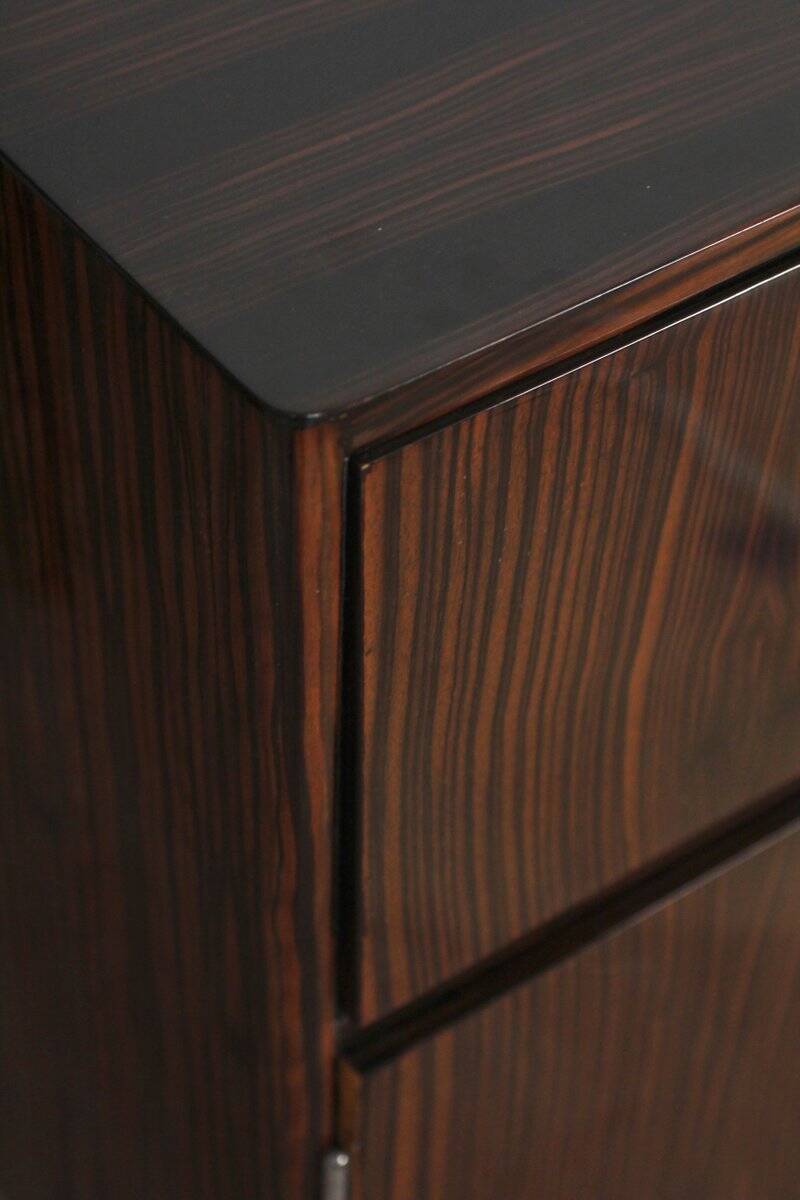 Small Art Deco Bar Cabinet, Macassar Veneer, France, circa 1930