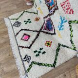 Handmade wool Berber rug 242 X 138 CM