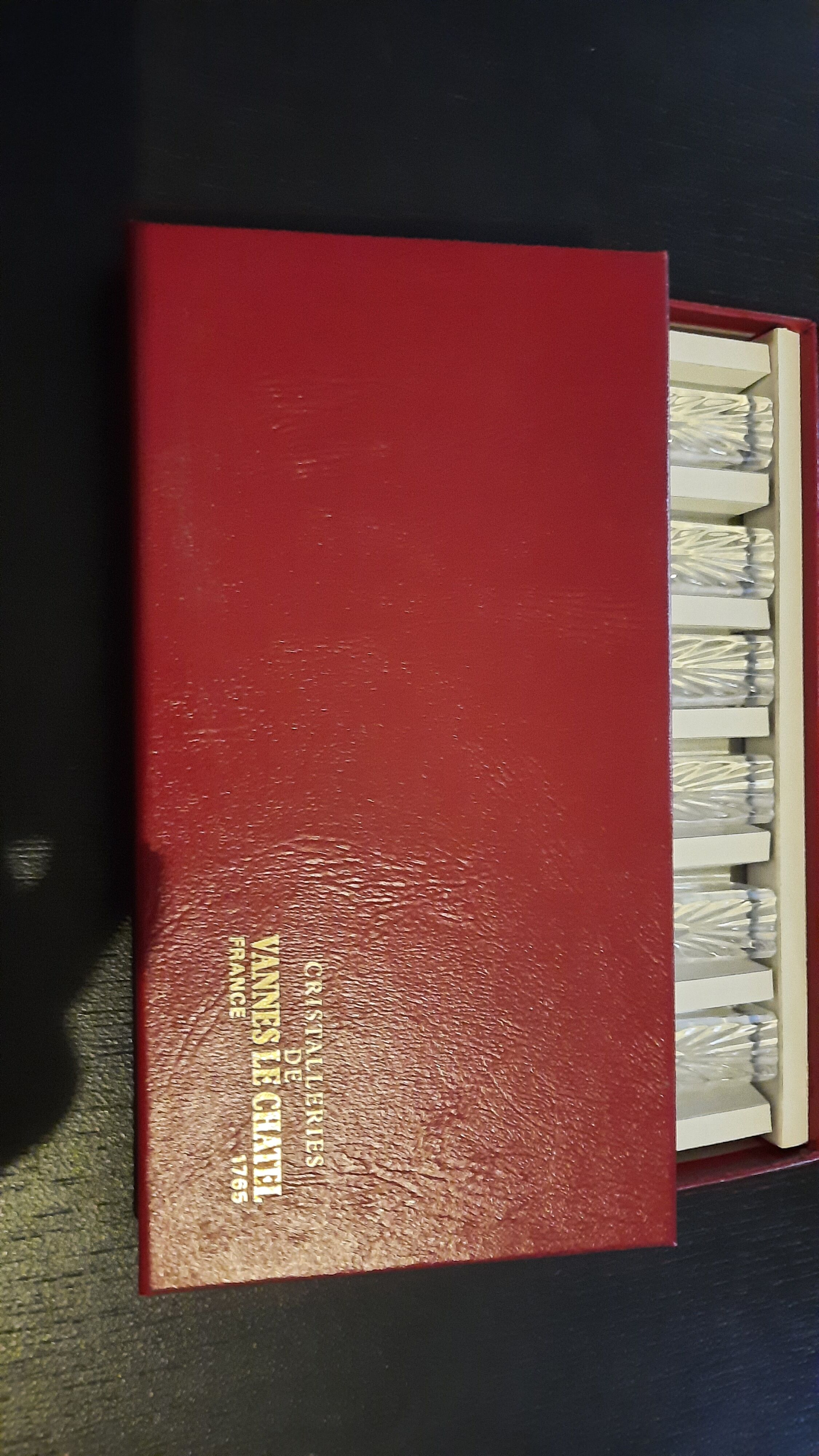 12 crystal knife holders from valves le chatel